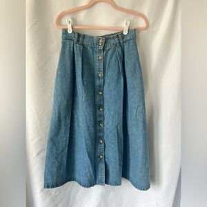 Women’s Vintage HUNT CLUB Button Jean Maxi Skirt